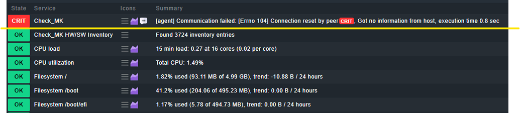 Check MK agent Communication Failed Errno 104 Connection Reset By PeerCRIT 