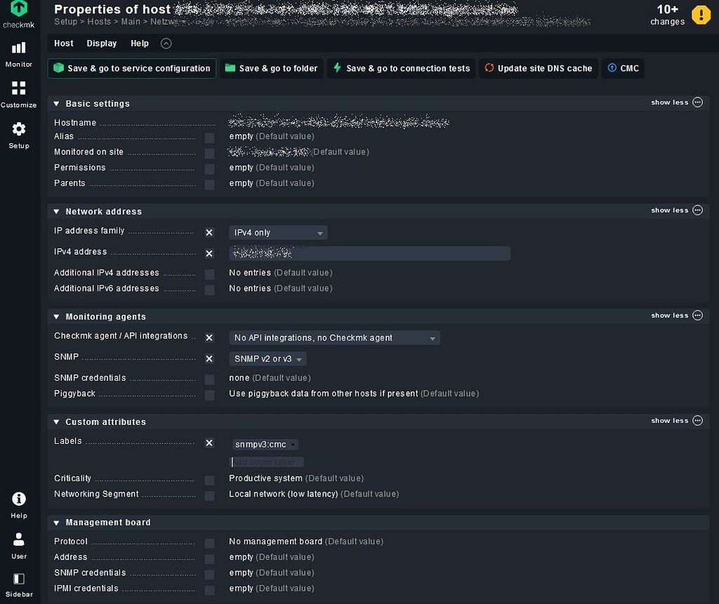 snmp default credentials