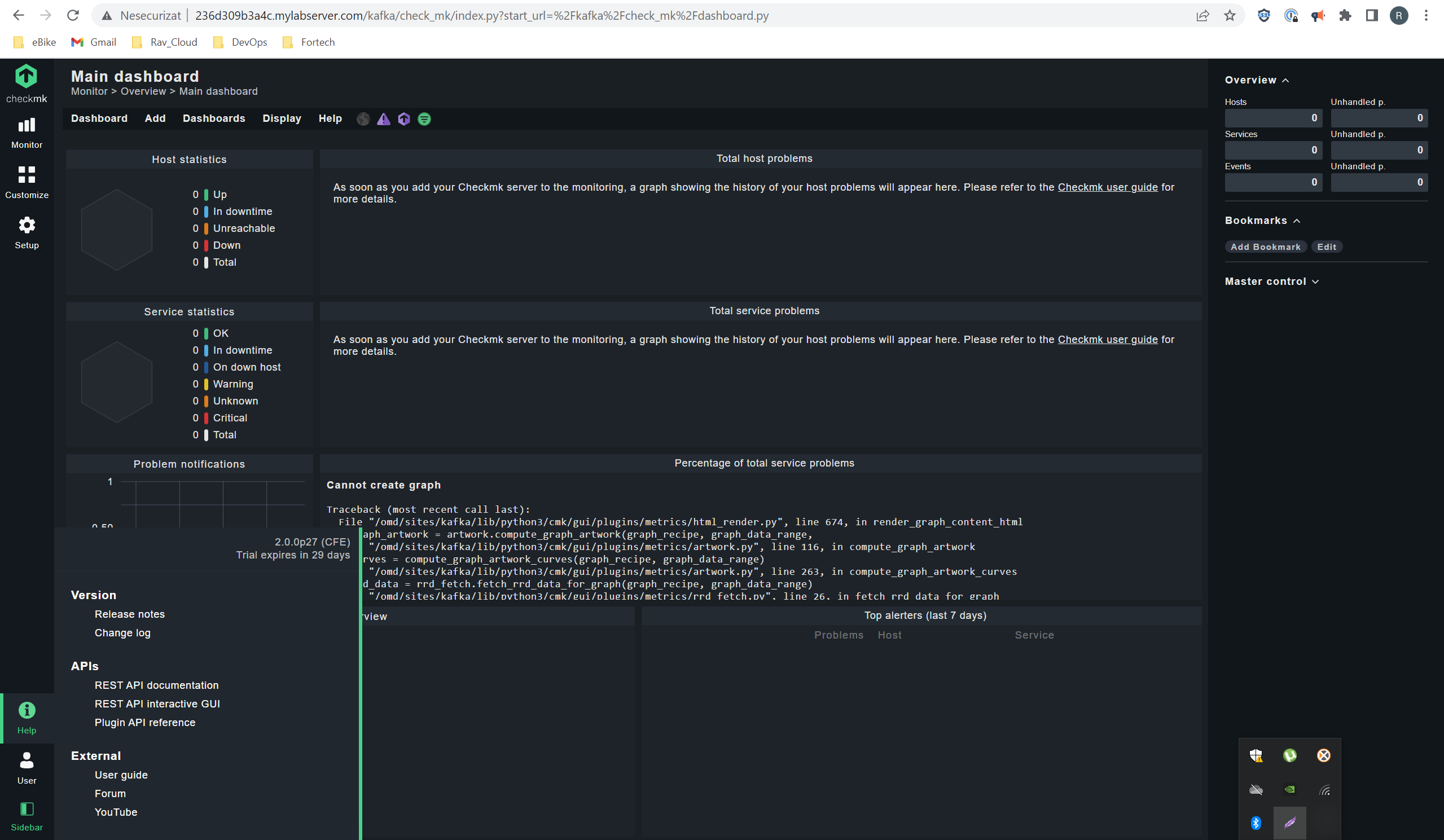 Checkmk page not loading properly - Troubleshooting - Checkmk