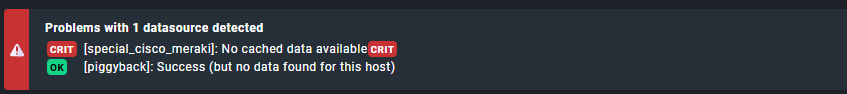 meraki error